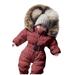 B aby Girls Snowsuit Romper Hooded Warm Outerwear Jacket Jumpsuit Coat Girls 6 Slim Outfits Womens Snow Pants Small