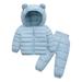 Fall Savings! 2023 TUOBARR Baby Outfit Sets Bear Newborn Baby Girls Fleece Outerwear Jacket Toddler Winter Coat Infant Clothes Sets Light blue 0-1 Years