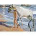 Joaquin Sorolla The Horses Bath Beach Sea Painting Extra Large XL Wall Art Poster Print