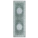Yesfashion 2 x 6 Runner Rug Floral Print Vintage Persian Runner Rug Machine Washable Runner Rug for Entryway Laundry Room Gray
