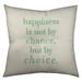 ArtVerse Quotes Handwritten Happiness Inspirational Quote Floor Pillow - Square Tufted 26 x 26