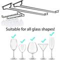 Wine Glass Holder Under Cabinet Wine Glass Holder Hanger Convenience Hanging Stemware Holder For Kitchen New - Black