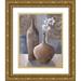 Mallett Keith 26x32 Gold Ornate Wood Framed with Double Matting Museum Art Print Titled - Silver Orchids I