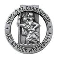 Aleiport Saint Christopher Visor Clip St. Christopher Medal for Car Go Your Way in Safety Catholic Gift Car Accessories for New Driver Family Friends (1pcs)