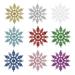 4 inch Pack of 36 Glitter Snowflake Plastic Christmas Decorative Accent Ornaments 36 Count