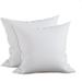 Mocassi 16 x 16 Throw Pillow Inserts - 2-PACK Pillow Insert Poly-Cotton Shell with Siliconized Fiber Filling - Square Form Decorative for Couch Bed Inserts Made in USA 16 x 16 inch