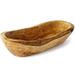 Set Of 10 Decorative Wood Bowl - 9.5 Wooden Boat Shaped Bowl For Fruit - Olive Wood Snack Bowls - Handmade Rustic Serving Bowls - Table Countertop Wood Centerpiece For Home DÃ©cor