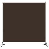 moobody 1-Panel Room Divider Fabric Freestanding Room Partition Panel Screen Iron Frame Brown for Bedroom Bathroom Living Room Home Furniture 68.9 x 70.9 Inches (W x H)