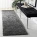 august collection runner rug - 2 3 x 8 grey solid design non-shedding & easy care 1.2-inch thick ideal for high traffic areas in living room bedroom (aug900f)