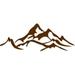 Mountain Range Metal Wall Art Decor - Great Outdoors Adventure Hiking Summit Metal Wall Sign - Decorative Accent Home Decor Sign for Man Cave Mountain Home Lodge Cabin - 20 Inch - Mocha