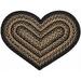 | Black Forest Premium Braided Collection | Primitive Rustic Country Farmhouse Style | Jute/Cotton | 30 Days Risk Free | Accent Rug/Door Mat | Heart Shaped Rugs