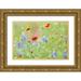 Wilson Emily M. 24x17 Gold Ornate Wood Framed with Double Matting Museum Art Print Titled - Llano-Texas-USA-Indian Blanket and Bluebonnet wildflowers in the Texas Hill Country