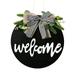 Wiueurtly Wooden Home Signs Welcome Door Plate Decorative Plate Flower Wall Hanging Home Decoration Wreath