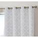 Versailles Lattice Flocked 100% Complete Blackout Thermal Insulated Window Curtain Grommet Panels - Energy Savings & Soundproof For Living Room & Bedroom Set Of 2 (50 X 84 Inches Long White)