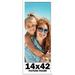 14X42 Frame White Solid Wood Picture Frame Includes UV Shatter Guard Front Acid Free Foam Backing Board Hanging Hardware Wood Square Frame Wall Frames For Family Photos - No Mat