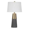 Krystal Table Lamp in Gray Concrete Stone