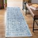 Washable Non-Slip 10 Ft Runner - Ivory/Denim Blue Traditional Medallion Runner For Entryway Hallway Bathroom And Kitchen - Exact Size: 2.5 X 10