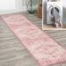 Alacati Ogee Medallion Washable Red/Orange/Cream 2 ft. x 8 ft. Runner Rug