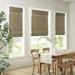 Madison Park Light Filtering Cordless Roman Shade Woven Wooden Privacy Panel in Natural Ash 27 x64