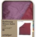 Bettbezug SCHLAFGUT "Woven Satin Fade mit feinen Streifen" Bettbezüge Gr. B/L: 240 cm x 220 cm, bunt (red deep, purple deep) Mako-Satin-Bettwäsche