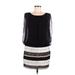 Aidan by Aidan Mattox Casual Dress - Mini Scoop Neck 3/4 sleeves: Black Print Dresses - Women's Size 6