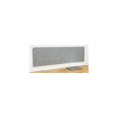 60"W x 17"H Wall Mounted PET Pin Board in Light Gray