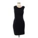 Calvin Klein Casual Dress - Sheath: Black Solid Dresses - Women's Size 8