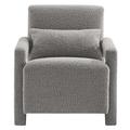 Armchair - Mirage Boucle Upholstered Armchair by Modway Polyester/Fabric in Gray | 30 H x 27 W x 34.5 D in | Wayfair EEI-6475-LGR