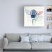 Gracie Oaks Bessie by Avery Tillmon - Wrapped Canvas Graphic Art Canvas in Blue/White | 24 H x 24 W x 2 D in | Wayfair