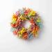 The Holiday Aisle® Eucalyptus Artificial Wreath Most Realistic Faux in Blue/Orange/Yellow | 24 H x 24 W x 6 D in | Wayfair