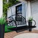 Red Barrel Studio® Collene 2 Person Porch Swing Metal in Black | 25.5 H x 47.5 W x 20.75 D in | Wayfair C3A95C59C28946D48909A0C348A05EDB