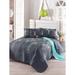 East Urban Home Guttery Cotton Blend Bedspread Set Cotton in Black/Gray/White | 94" x 87" Bedspread + 2 24" x 24" Pillowcases | Wayfair