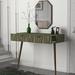 East Urban Home Uptal Dressing Table w/ Mirror Wood in Brown/Green | 62.7 H x 47.2 W x 13.8 D in | Wayfair FB5A68B25B80439E89FD7EA492F89970