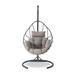 East Urban Home Garden Egg Chair w/ Stand, Metal in Gray | 47.2 H x 23.6 W x 84.6 D in | Wayfair 66D90082A9694BA9B49319C6F9E7EE9B