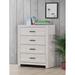 Millwood Pines Oriskany 4 Drawer 31.1" W Dresser Wood in White | 45.25 H x 31.1 W x 16.65 D in | Wayfair 1247243B178A435FA295043F8E720EB0