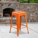 Ebern Designs Nieva Bar & Counter Stool Metal in Orange | 24 H x 16 W x 16 D in | Wayfair 04D1D8B5244943FFB4F0D9CC58227C13