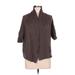 Croft & Barrow Cardigan Sweater: Brown Color Block Sweaters & Sweatshirts - Women's Size Large