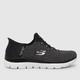 SKECHERS slip ins summits trainers in black & white