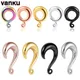 Vanku Wholesale 10pcs New Stainless Steel For Dangle Earring Twist Hooks PVD Plating Ear Hanger