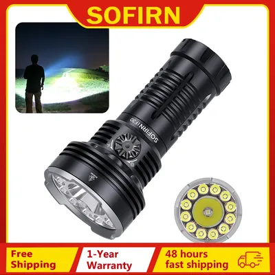Sofirn IF30 LUMINUS SFT40 LED Flashlight Powerful 12000lm 32650 Battery Lanterna USB C Rechargeable Torch Outdoor Camping Light