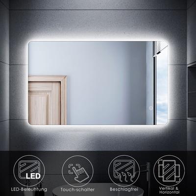 Sonni - led Spiegelschrank Badezimmerspiegel wandschrank Badschrank 100x60cm mit automatischem Image