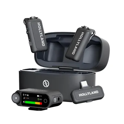 Hollyland Lark Max 2 Wireless Lavalier-Mikrofon MIC 250 m Reichweite für DSLR-Kamera-Smartphones ihPone Android AI Noise Cancelling
