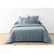 Parure housse de couette coton bleu 260x240 cm