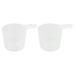 NUOLUX 2Pcs Household Pet Food Scoops Dog Food Spoons Pet Feeding Tools Pet Supplies (White)