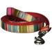 Medium Red/Multi Stripe Dog Leash: 3/4 Wide 6ft Length - Made in USA.