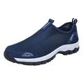 KaLI_store Mens Casual Shoes Mens Breathable Walking Tennis Running Shoes Blade Fashion Sneakers Dark Blue 11