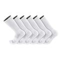 TCK 6 Pair Work & Athletic Crew Socks with Dry IQ Technology for Men & Women (White X-Large)