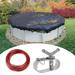 Hesroicy 1 Set Pool Cover Winch High-Strength Universal Size Rust-proof Wide Application Simple Installation Quickly Seal Aluminum Securing Above Ground Swimming Pool Cover Winch Pool Supplies