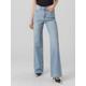 Straight-Jeans VERO MODA "VMTESSA HR STRAIGHT JEANS RA339 GA NOOS", Damen, Gr. 29, Länge 30, blau (light blau denim), Denim/Jeans, Obermaterial: 99% Baumwolle, 1% Elasthan, modisch, straight fit, Jeans