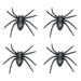4 pcs Plastic Fake Spider Practical Jokes Props Realistic Rubber Spider for Prank Halloween Party